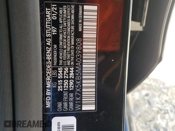 2021 Mercedes-Benz AMG GT 43 z VIN W1K7X5KB5MA039808, wystawiony jako Copart lot #63608354 z przebiegiem 18 253 mil mil oraz Szkody całkowita. Historia ofert i sprzedaży dostępna na DreamBid. Obrazek 14.