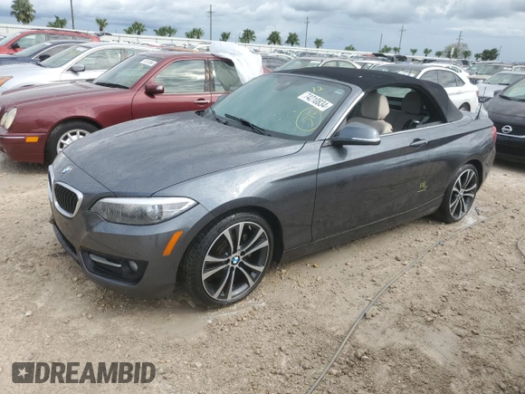 2017 BMW 2 Series 230i with VIN WBA2K9C34HV647350, listed as a Copart auction lot 74210834 with 24,412 mi miles and Non repairable. Bid and sale history available at DreamBid. Image 1.