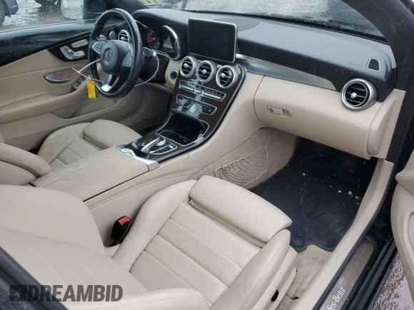 2018 Mercedes-Benz C 300 with VIN WDDWK4KB8JF679594, listed as a Copart auction lot 84834874 with 74,060 mi miles and Salvage title. Bid and sale history available at DreamBid. Image 8.