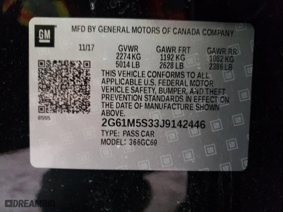 2018 Cadillac XTS Luxury with VIN 2G61M5S33J9142446, listed as a Copart auction lot 52728355 with 252,240 mi miles and Salvage Title. Bid and sale history available at carsss.com. Image 12.