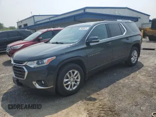 2018 Chevrolet Traverse LT Cloth z VIN 1GNEVGKW5JJ134314, wystawiony jako Copart lot #59059475 z przebiegiem 100 087 mil mil oraz Czysty tytuł • Clean title. Historia ofert i sprzedaży dostępna na DreamBid. Obrazek 1.