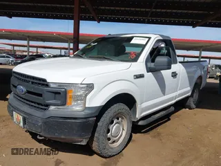 2018 Ford F-150 XL with VIN 1FTMF1E55JKD44181, listed as a IAAI auction lot 41626901 with 217,486 mi miles and . Bid and sale history available at DreamBid. Image 2.