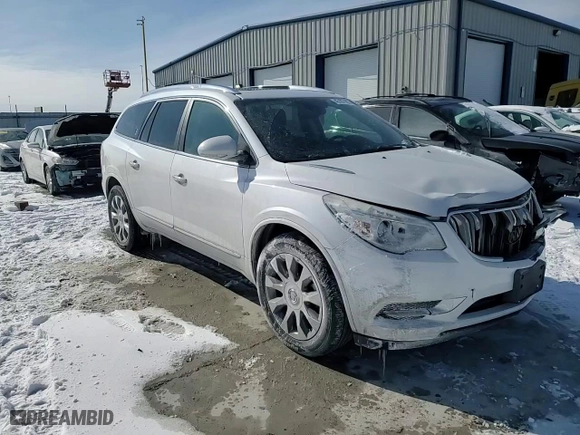 2017 Buick Enclave Leather with VIN 5GAKRBKD6HJ101173, listed as a Copart auction lot 45197185 with 107,876 mi miles and Salvage Title. Bid and sale history available at carsss.com. Image 14.
