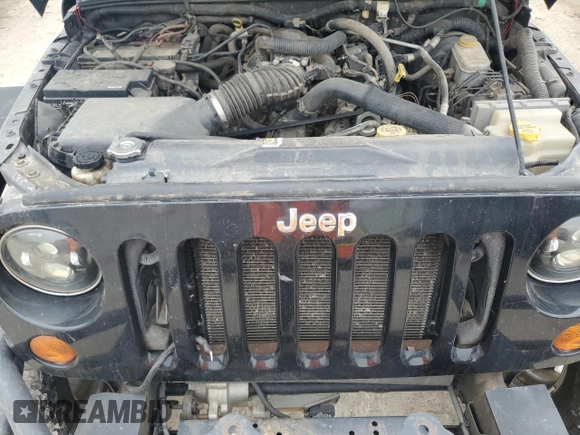 2007 Jeep Wrangler Unlimited Rubicon with VIN 1J4GA69117L112867, listed as a Copart auction lot 59909565 with 166,963 mi miles and Salvage title. Bid and sale history available at DreamBid. Image 12.