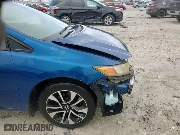 2014 Honda Civic EX with VIN 2HGFB2F81EH551281, listed as a Copart auction lot 52995925 with 160,180 mi miles and Clean Title. Bid and sale history available at carsss.com. Image 14.