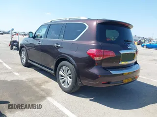 2015 Infiniti QX80 with VIN JN8AZ2NC4F9370790, listed as a IAAI auction lot 41985910 with 125,615 mi miles. Bid and sale history available at carsss.com. Image 3.