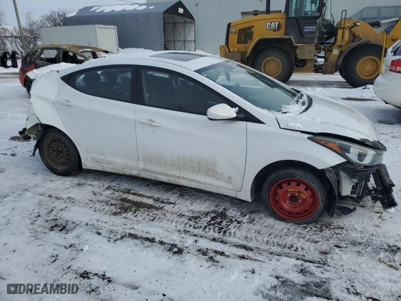 2016 Hyundai Elantra Value Edition with VIN KMHDH4AE2GU556482, listed as a Copart auction lot 47088445 with 0 mi miles and Salvage Title. Bid and sale history available at carsss.com. Image 4.