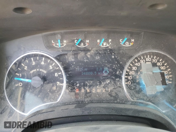 2013 Ford F-150 XL with VIN 1FTPF1CF3DKD91593, listed as a Copart auction lot 69015354 with 248,800 mi miles and Salvage title. Bid and sale history available at DreamBid. Image 9.