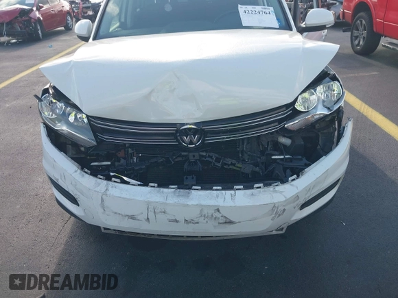 2017 Volkswagen Tiguan S with VIN WVGAV7AX5HK055081, listed as a IAAI auction lot 42224764 with 66,774 mi miles and . Bid and sale history available at DreamBid. Image 6.