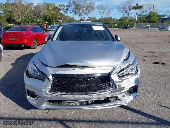 2018 Infiniti Q50 2.0t LUXE with VIN JN1CV7APXJM240026, listed as a IAAI auction lot 41432452 with NaN miles. Bid and sale history available at carsss.com. Image 12.