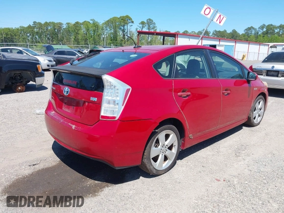 2010 Toyota Prius II with VIN JTDKN3DU8A0066435, listed as a IAAI auction lot 42061659 with 185,764 mi miles. Bid and sale history available at carsss.com. Image 4.