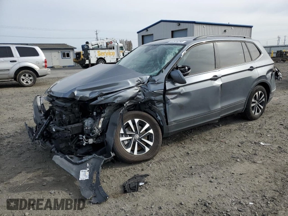 2024 Volkswagen Tiguan S с VIN 3VVFB7AXXRM166367, выставлен на аукционе Copart как лот 52639295 с пробегом Не указан миль и Списание • Salvage title. История ставок и продаж доступна на DreamBid. Изображение 1.