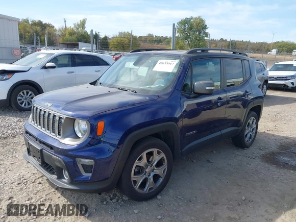 2020 Jeep Renegade Limited with VIN ZACNJBD14LPL70106, listed as a IAAI auction lot 40635517 with 46,987 mi miles and . Bid and sale history available at DreamBid. Image 17.