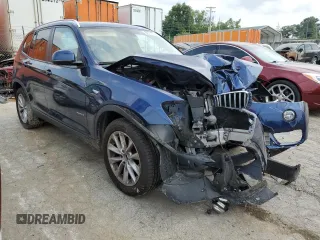 2017 BMW X3 xDrive28i with VIN 5UXWX9C59H0T14984, listed as a Copart auction lot 64771014 with 76,608 mi miles and Salvage Title. Bid and sale history available at DreamBid. Image 4.