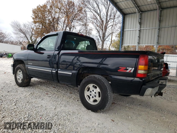 1999 Chevrolet Silverado 1500 LS with VIN 1GCEK14T9XZ112926, listed as a Copart auction lot 81816394 with 155,866 mi miles and Salvage Title. Bid and sale history available at carsss.com. Image 2.