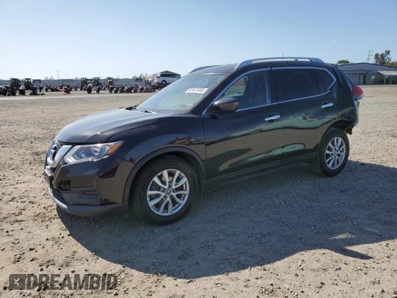 2017 Nissan Rogue SV with VIN KNMAT2MT5HP512481, listed as a Copart auction lot 52442485 with 93,264 mi miles and Salvage Title. Bid and sale history available at carsss.com. Image 1.