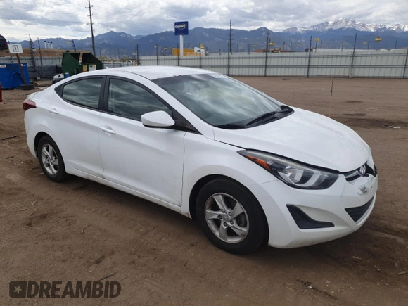 2015 Hyundai Elantra SE with VIN 5NPDH4AE1FH596078, listed as a Copart auction lot 52985755 with 95,758 mi miles and Salvage title. Bid and sale history available at DreamBid. Image 4.