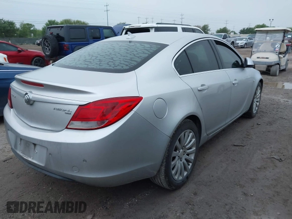 2011 Buick Regal CXL RL5 with VIN W04GT5GC1B1033048, listed as a IAAI auction lot 41911982 with 154,010 mi miles. Bid and sale history available at carsss.com. Image 4.