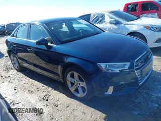 2017 Audi A3 Sedan Premium with VIN WAUAUGFF1H1027577, listed as a IAAI auction lot 41333084 with 83,280 mi miles. Bid and sale history available at carsss.com. Image 1.