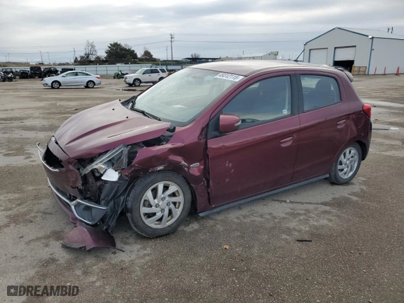 2017 Mitsubishi Mirage SE with VIN ML32A4HJ4HH015532, listed as a Copart auction lot 49312115 with 0 mi miles and Salvage Title. Bid and sale history available at carsss.com. Image 1.
