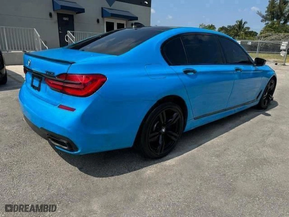 2017 BMW 7 Series 750i with VIN WBA7F0C34HGM22159, listed as a Copart auction lot 50847125 with 79,952 mi miles and Salvage Title. Bid and sale history available at carsss.com. Image 3.