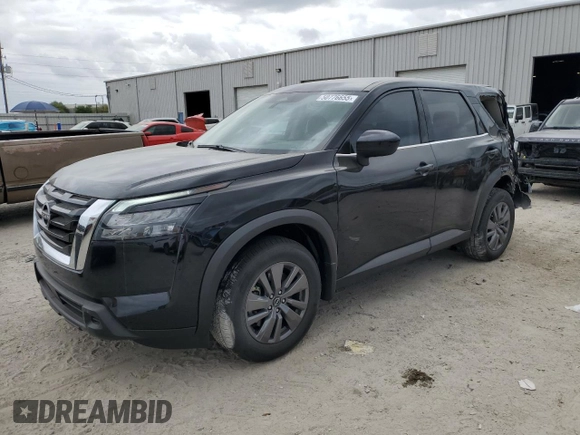2024 Nissan Pathfinder S with VIN 5N1DR3AC5RC283701, listed as a Copart auction lot 50776655 with 1,504 mi miles and Salvage title. Bid and sale history available at DreamBid. Image 1.