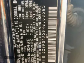 2017 Kia Sorento LX с VIN 5XYPG4A56HG308565, выставлен на аукционе Copart как лот 58781025 с пробегом 171 622 миль миль и Чистый • Clean title. История ставок и продаж доступна на DreamBid. Изображение 13.