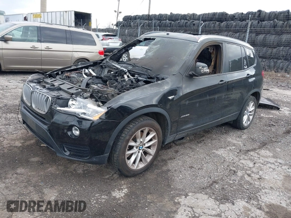 2015 BMW X3 xDrive28i with VIN 5UXWX9C53F0D48046, listed as a IAAI auction lot 41893060 with Not Provided miles and . Bid and sale history available at DreamBid. Image 2.