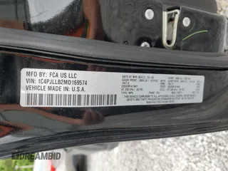 2021 Jeep Cherokee Altitude z VIN 1C4PJLLB2MD169574, wystawiony jako Copart lot #57119285 z przebiegiem 24 301 mil mil oraz Szkoda całkowita • Salvage title. Historia ofert i sprzedaży dostępna na DreamBid. Obrazek 13.