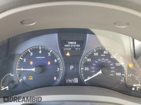 2010 Lexus RX 350 with VIN JTJBK1BA0A2406779, listed as a Copart auction lot 63318705 with 174,738 mi miles and Clean title. Bid and sale history available at DreamBid. Image 9.