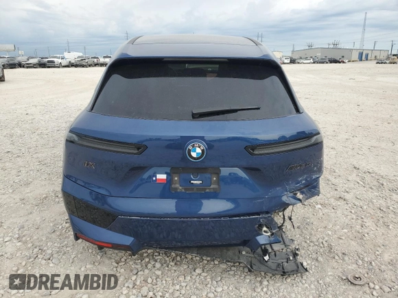 2023 BMW iX M60 with VIN WB533CF01PCM29925, listed as a Copart auction lot 54160244 with 8,226 mi miles and Salvage Title. Bid and sale history available at carsss.com. Image 6.