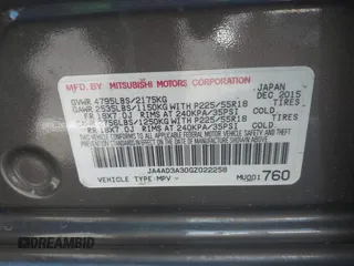 2016 Mitsubishi Outlander SE с VIN JA4AD3A30GZ022258, выставлен на аукционе IAAI как лот 41425764 с пробегом 66 096 миль миль и . История ставок и продаж доступна на DreamBid. Изображение 9.