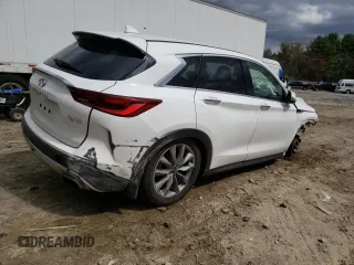 2022 Infiniti QX50 Pure with VIN 3PCAJ5AB8NF118191, listed as a Copart auction lot 48033383 with 18,277 mi miles and . Bid and sale history available at DreamBid. Image 3.