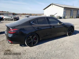 2022 Genesis G70 3.3T with VIN KMTG54TE4NU096876, listed as a Copart auction lot 78324464 with 32,349 mi miles and Salvage Title. Bid and sale history available at DreamBid. Image 3.