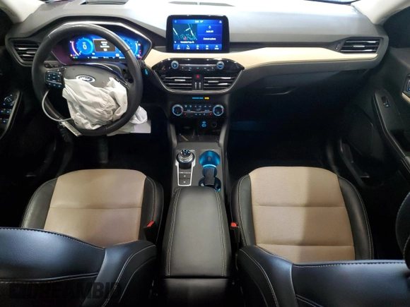 2021 Ford Escape Titanium with VIN 1FMCU9J90MUB15582, listed as a Copart auction lot 50982955 with 27,041 mi miles and Salvage Title. Bid and sale history available at carsss.com. Image 8.