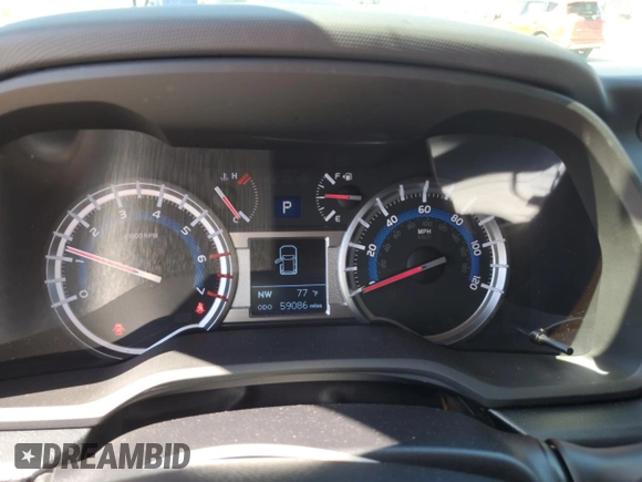 2019 Toyota 4Runner SR5 with VIN JTEBU5JR4K5717087, listed as a Copart auction lot 48665755 with 59,086 mi miles and Salvage title. Bid and sale history available at DreamBid. Image 9.