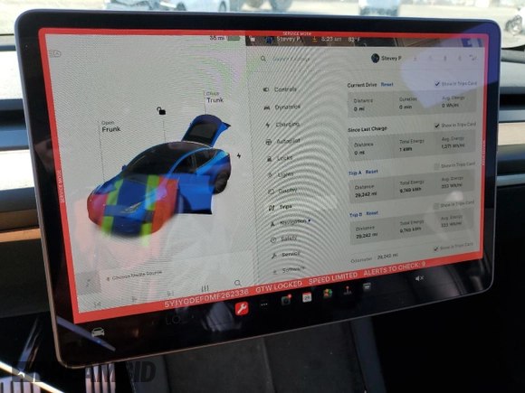 2021 Tesla Model Y Performance with VIN 5YJYGDEF0MF262336, listed as a Copart auction lot 60618534 with 29,242 mi miles and Salvage Title. Bid and sale history available at DreamBid. Image 9.