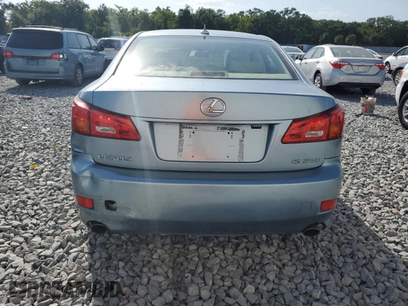 2008 Lexus IS 250 with VIN JTHBK262682078241, listed as a Copart auction lot 54893905 with 107,505 mi miles and Salvage Title. Bid and sale history available at carsss.com. Image 6.
