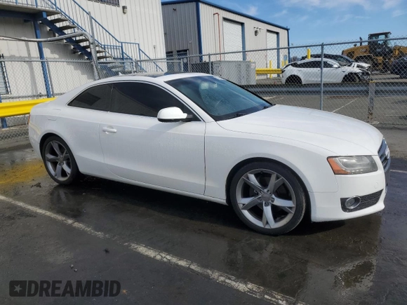 2011 Audi A5 Premium Plus with VIN WAULFAFR1BA037172, listed as a Copart auction lot 46600295 with 89,302 mi miles and Clean title. Bid and sale history available at DreamBid. Image 4.