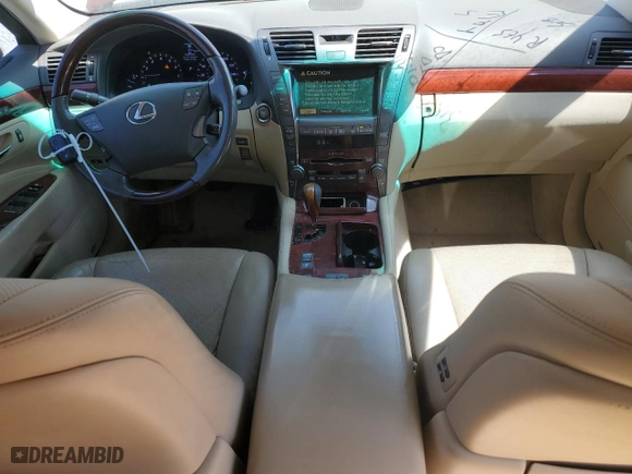 2007 Lexus LS 460 with VIN JTHBL46F075042649, listed as a Copart auction lot 50012175 with 109,406 mi miles and Salvage Title. Bid and sale history available at carsss.com. Image 8.