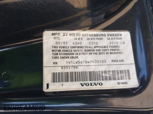 1998 Volvo V70 GLT with VIN YV1LW5676W2400102, listed as a IAAI auction lot 42654549 with 121,159 mi miles and . Bid and sale history available at DreamBid. Image 9.