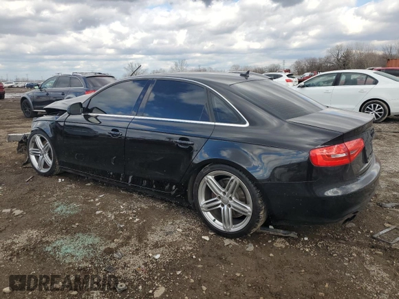 2013 Audi A4 Premium Plus with VIN WAUHFAFL0DA190131, listed as a Copart auction lot 47064615 with 96,970 mi miles and Salvage Title. Bid and sale history available at carsss.com. Image 2.