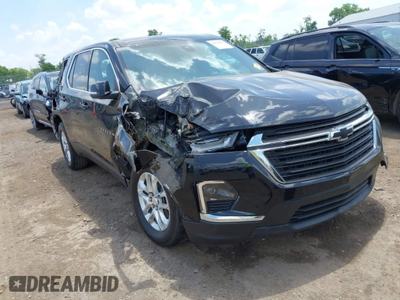 2023 Chevrolet Traverse LS with VIN 1GNERFKWXPJ265049, listed as a IAAI auction lot 42554797 with 23,385 mi miles and . Bid and sale history available at DreamBid. Image 1.