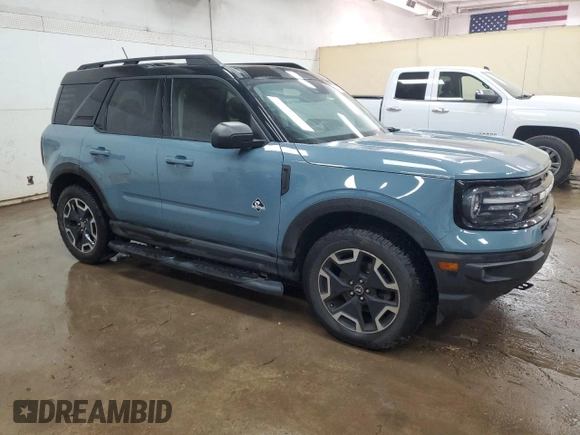 2021 Ford Bronco Sport Outer Banks with VIN 3FMCR9C69MRB27077, listed as a Copart auction lot 62323025 with 39,818 mi miles and Salvage title. Bid and sale history available at DreamBid. Image 4.