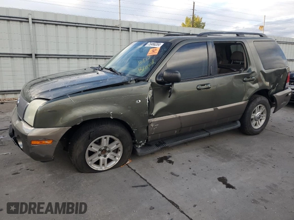2003 Mercury Mountaineer Convenience with VIN 4M2ZU86K93UJ18039, listed as a Copart auction lot 75466204 with 0 mi miles and Salvage Title. Bid and sale history available at carsss.com. Image 1.