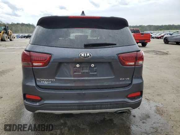 2019 Kia Sorento EX Sport with VIN 5XYPH4A52KG453042, listed as a Copart auction lot 55679945 with 75,269 mi miles and Salvage title. Bid and sale history available at DreamBid. Image 6.