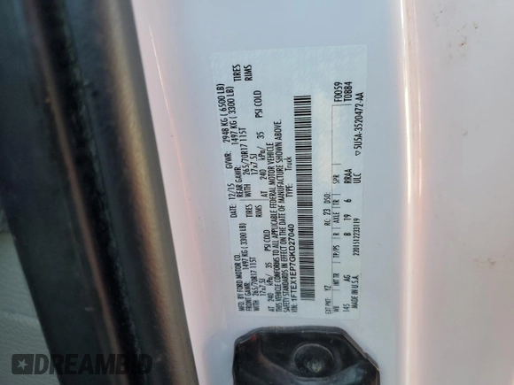 2016 Ford F-150 XLT with VIN 1FTEX1EP7GKD27040, listed as a Copart auction lot 50132265 with 238,104 mi miles and Salvage Title. Bid and sale history available at carsss.com. Image 12.