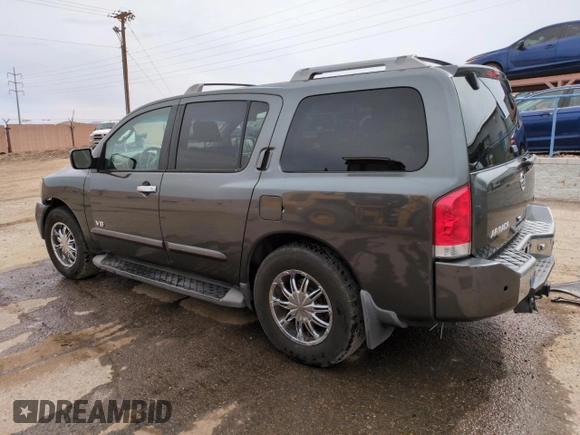 2006 Nissan Armada LE z VIN 5N1AA08B36N724277, wystawiony jako Copart lot #52824475 z przebiegiem 198 892 mil mil oraz Szkoda całkowita • Salvage title. Historia ofert i sprzedaży dostępna na DreamBid. Obrazek 2.
