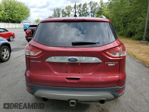 2015 Ford Escape Titanium with VIN 1FMCU9J94FUB92166, listed as a Copart auction lot 61371055 with 96,439 mi miles and Salvage title. Bid and sale history available at DreamBid. Image 6.