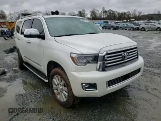 2019 Toyota Sequoia Platinum with VIN 5TDDY5G11KS168154, listed as a Copart auction lot 84562834 with 80,463 mi miles and Salvage Title. Bid and sale history available at carsss.com. Image 12.
